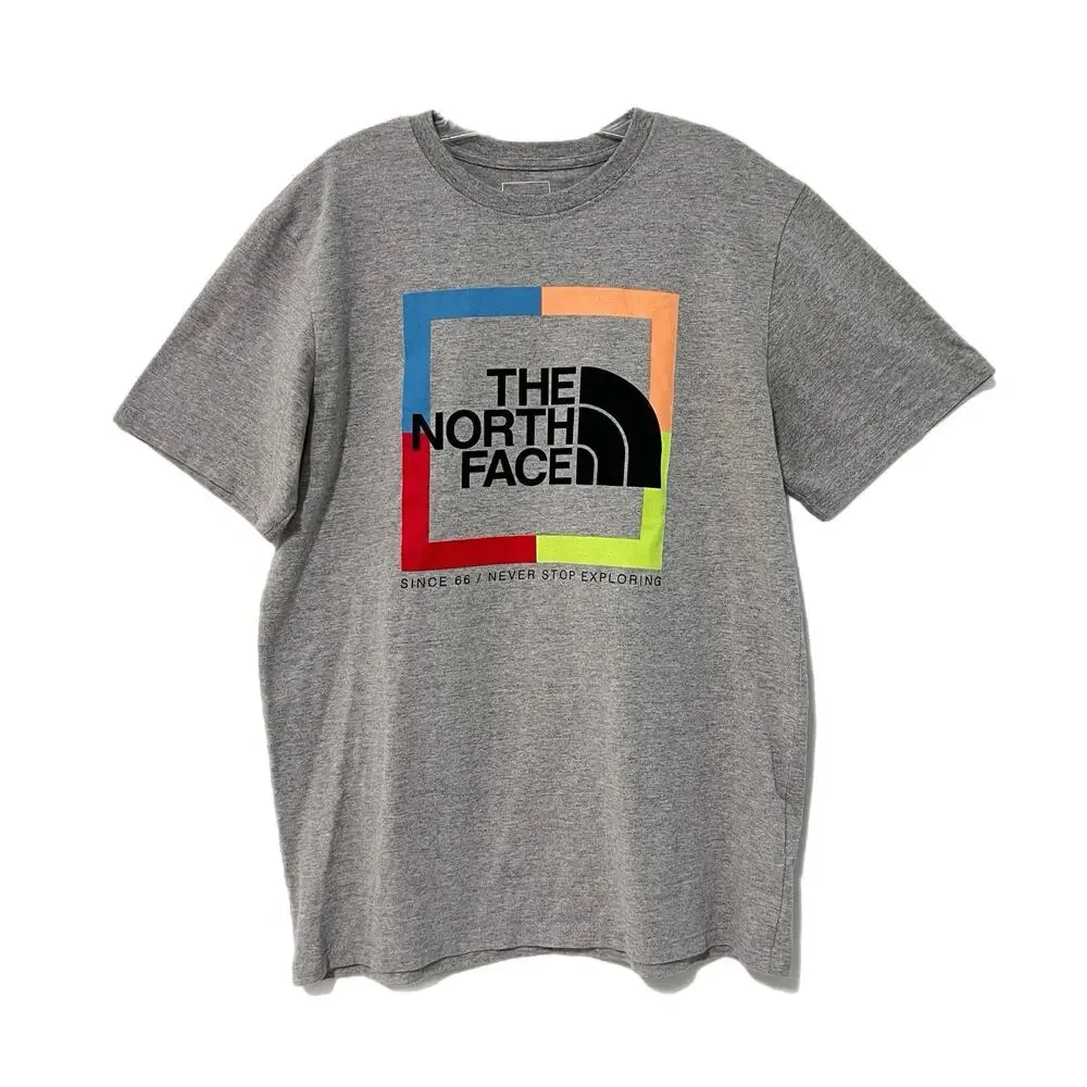 The North Face T Shirt Men Medium Gray Coordinates Never Stop Exploring EUC